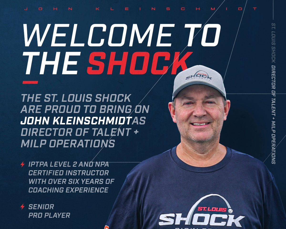 STL Shock Announces Formation of Minor League Pickleball Teams, Welcomes John Kleinschmidt as Director of Talent & MiLP Operations