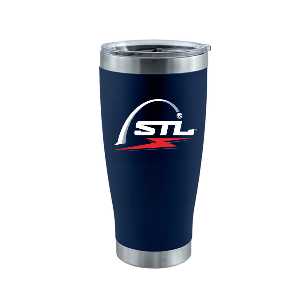 20oz Stainless Steel Tumbler, Navy, Direct Print, St. Louis Shock Secondary Logo