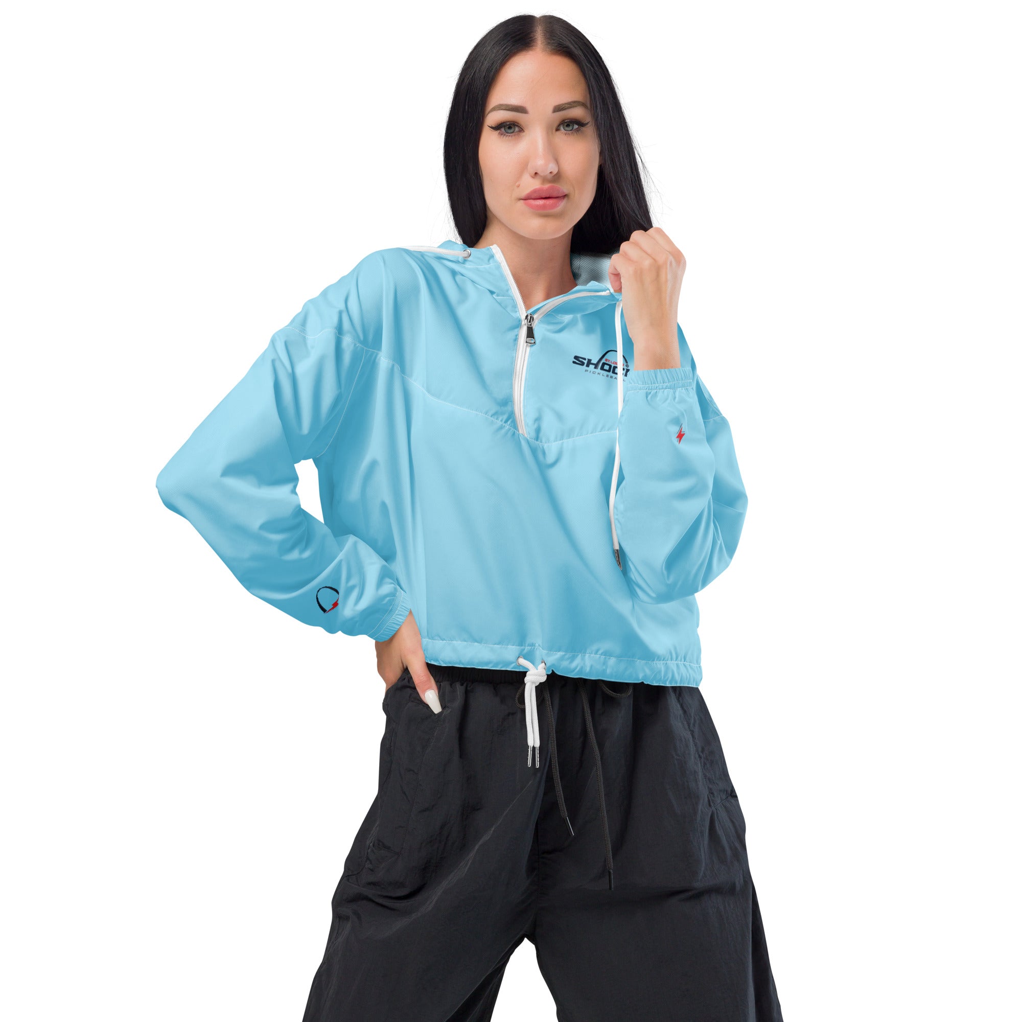 Women's Boho Print Cropped Windbreaker Jacket