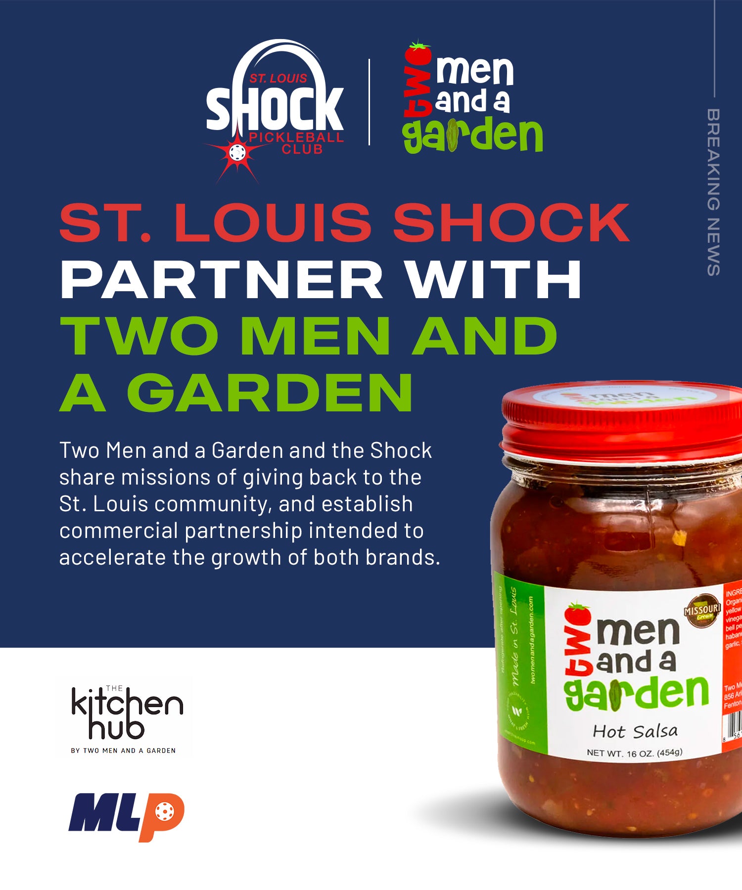 ST. LOUIS SHOCK AND TWO MEN AND A GARDEN ESTABLISH COMMERCIAL PARTNERSHIP