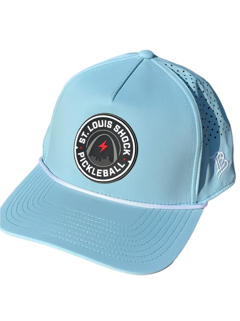 Branded Bills Performance Hat – Light Blue Badge