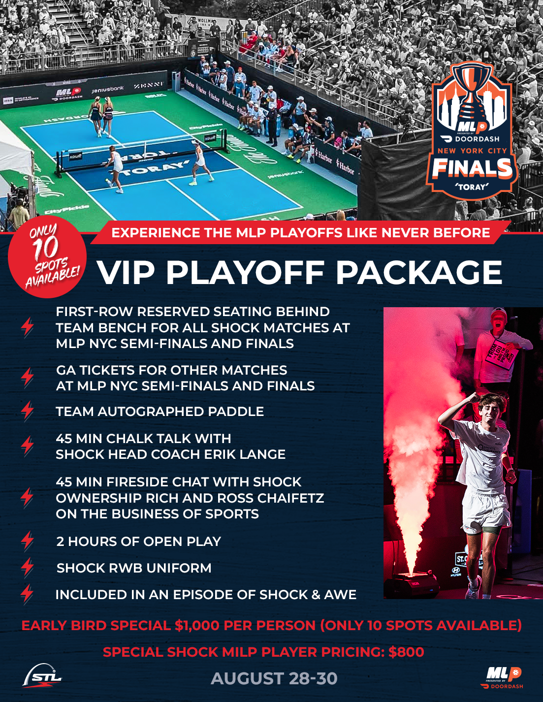 VIP Playoff Experience – MLP NYC Finals (August 28–30)
