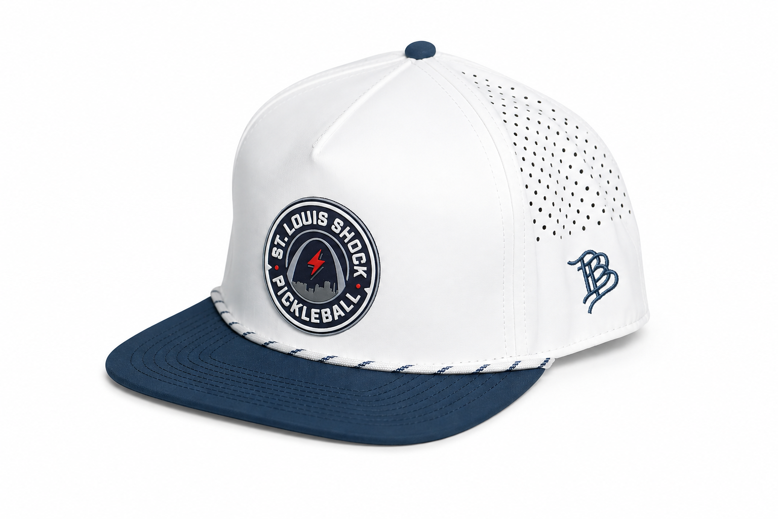2026 Branded Bills Performance Hat - FLAT BILL White/Navy